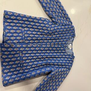 Floral Blue Quilted Jacket